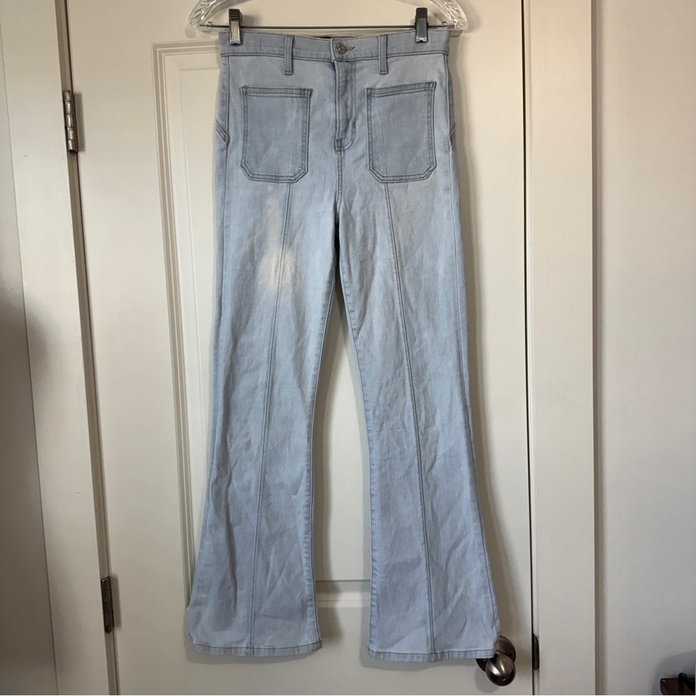 Veronica Beard 26 Carson Ankle Flare High Rise Jeans ~ Light Wash Retro Y2K 90’s